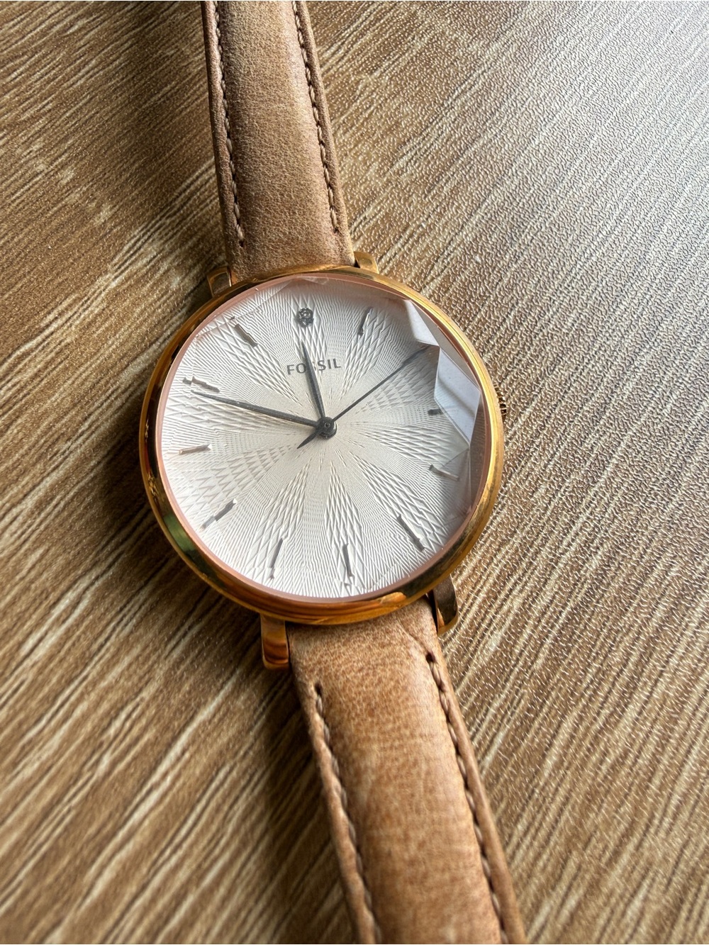 Fossil Watch with Tan Leather Strap - Picture 2 of 4